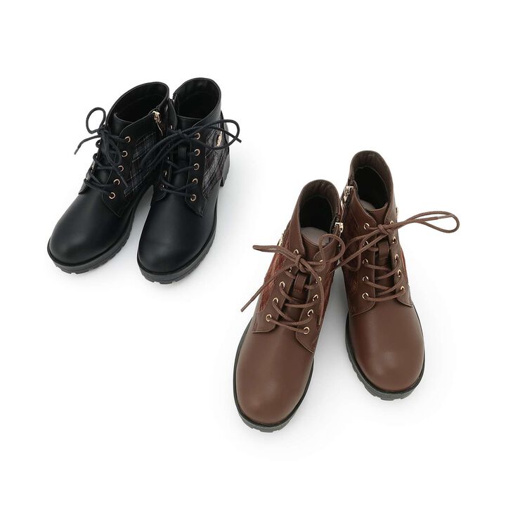 Checkered Short Boots,Black, medium image number 9
