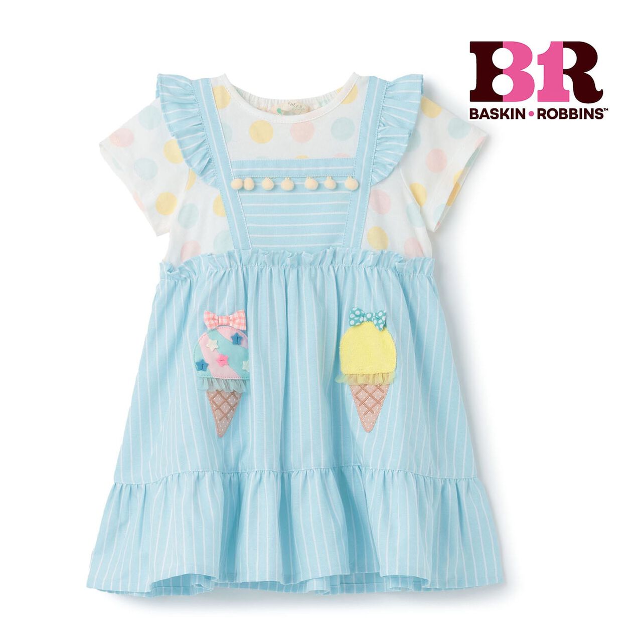 [31 Ice Cream] Twin Ice Cream One-Piece Dress,Pink, large image number 7