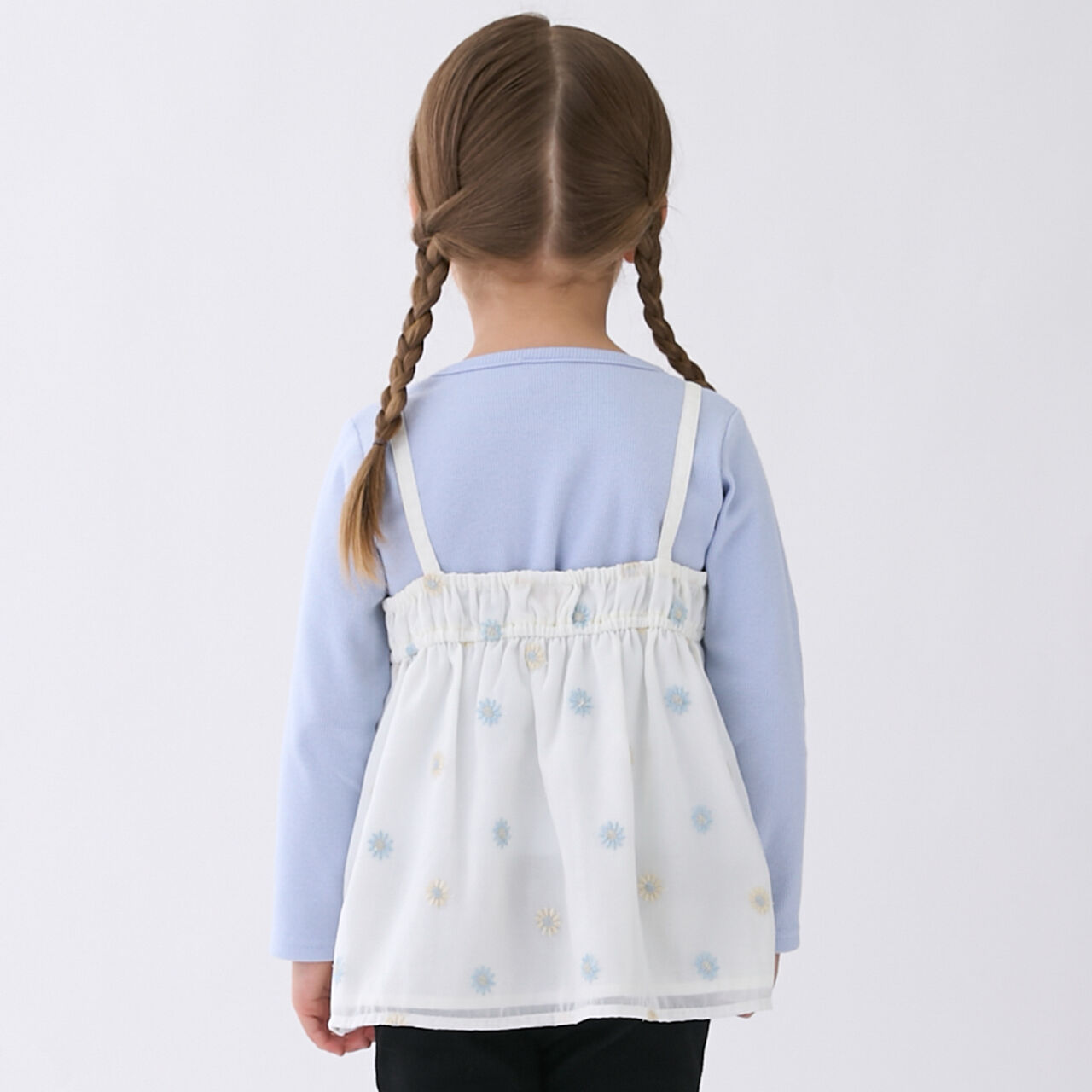 Link Floral Embroidery Tunic Set,Light blue, large image number 2