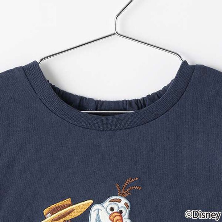 [Disney] Olaf Appliqué T-Shirt,Black, medium image number 18