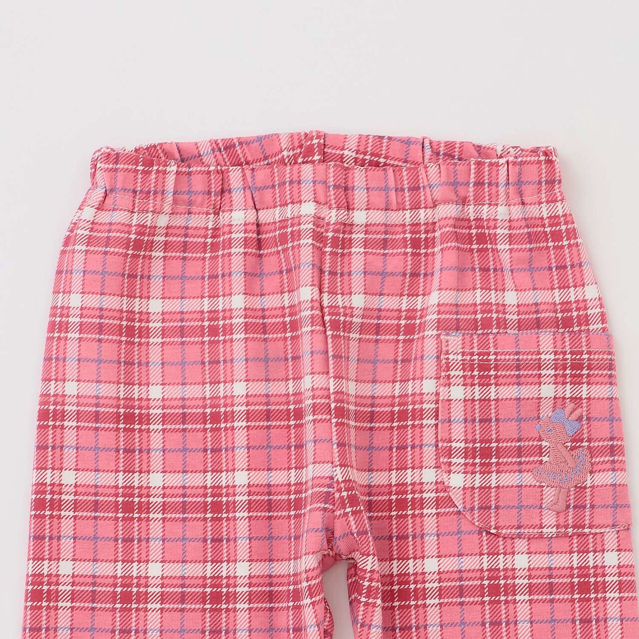 Bear Jersey Check Print Full-Length Leggings,Navy, large image number 2