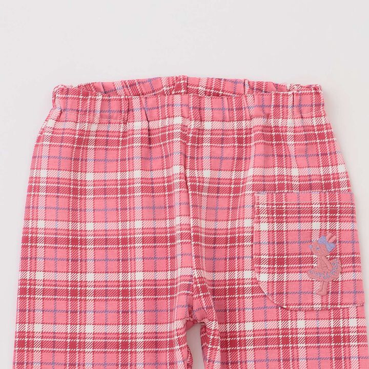 Bear Jersey Check Print Full-Length Leggings,Navy, medium image number 2