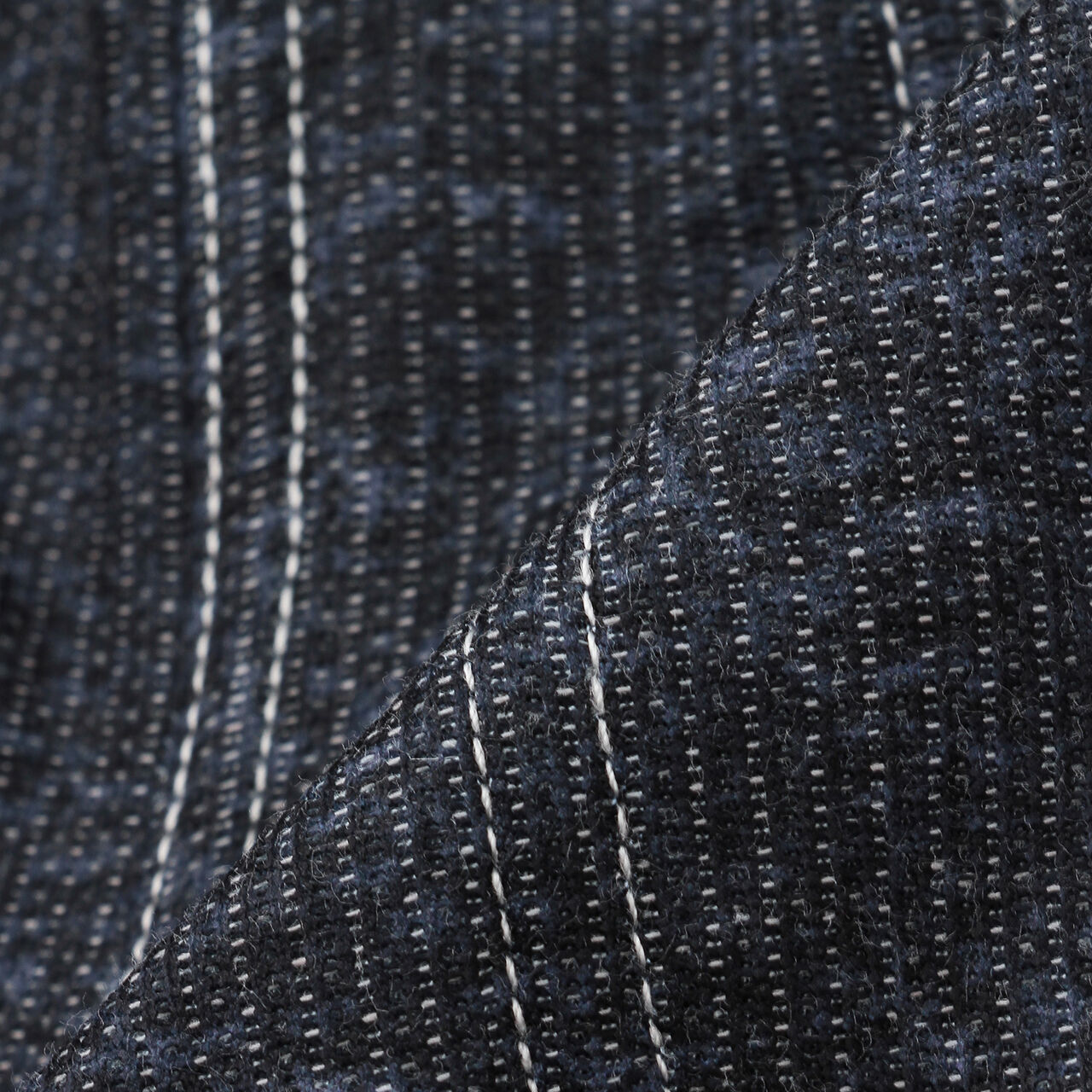 Dry Mesh Denim Print Half Pants,Navy, large image number 6