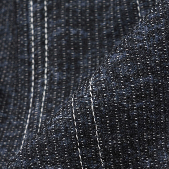Dry Mesh Denim Print Half Pants,Navy, medium image number 6