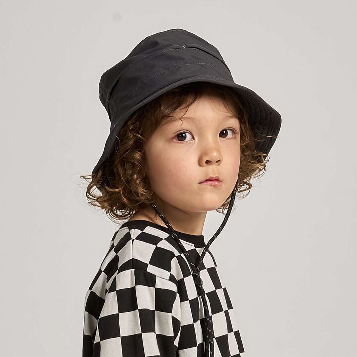 [School-Ready] [Water-Repellent, Anti-Stain, Durable, UV] Compact Hat with Reflective Sheet,Charcoal gray, medium image number 0