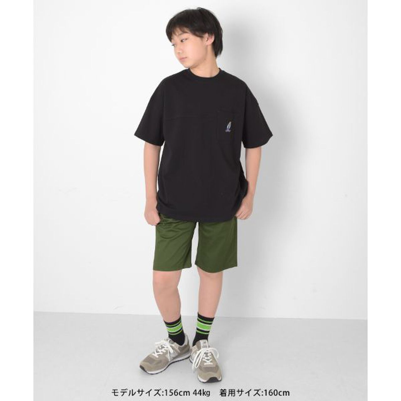 Big Short Sleeve T-Shirt with Pocket Embroidery,White, large image number 11