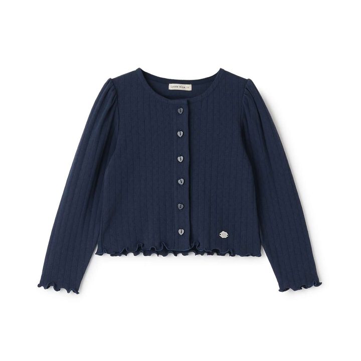 [UV Processing] Patterned Mesh Cardigan,Blue gray, medium image number 3