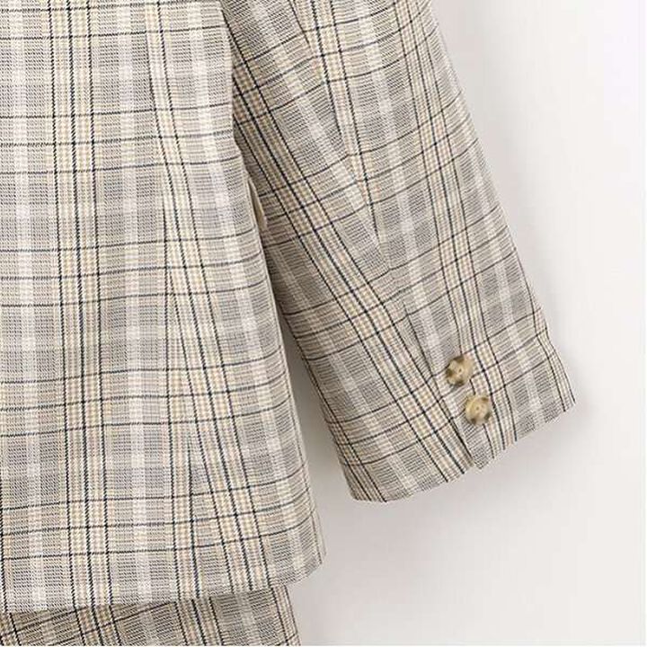 [Graduation Attire] Emblem Jacket and Shorts Outfit Set,Gray, medium image number 16