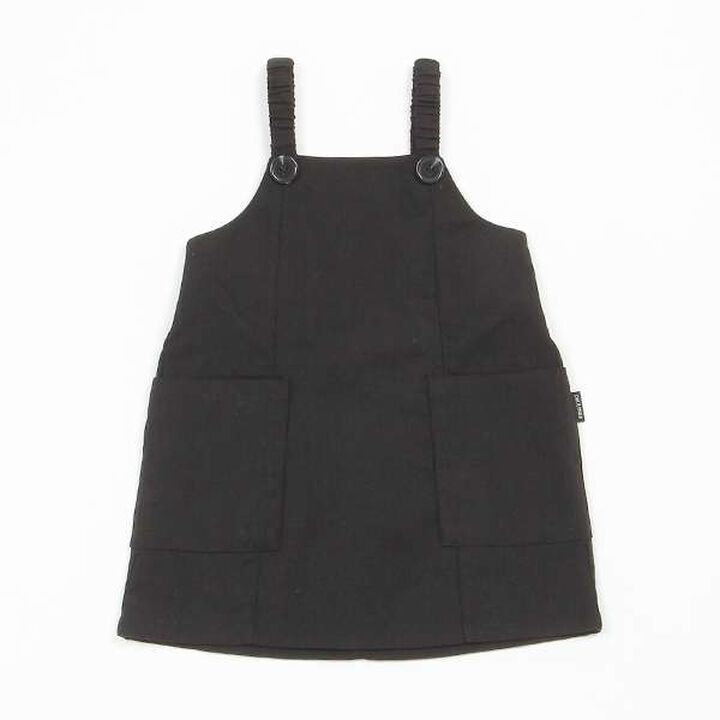 AJUGA Button Jumper Dress (Kids),Black, medium image number 2