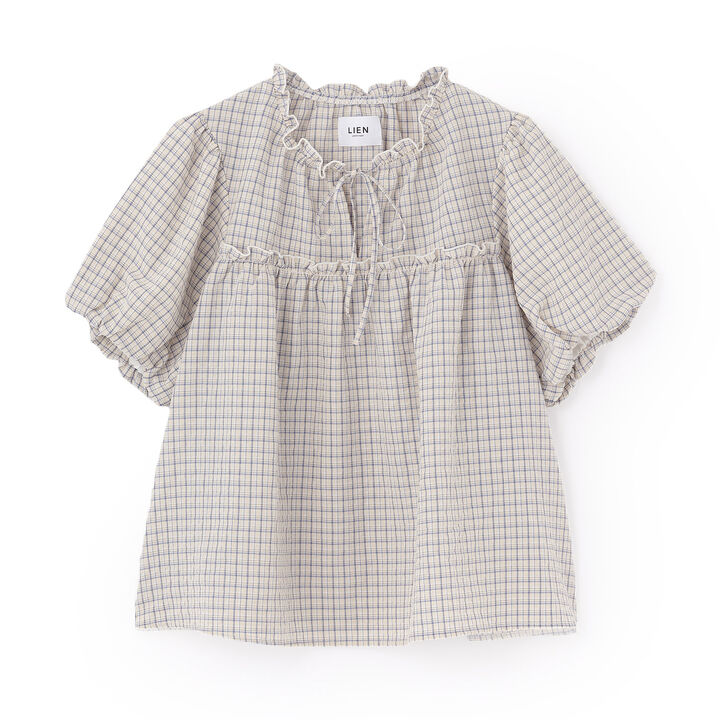 [Link] Gathered Puff Blouse,Pearl white, medium image number 5