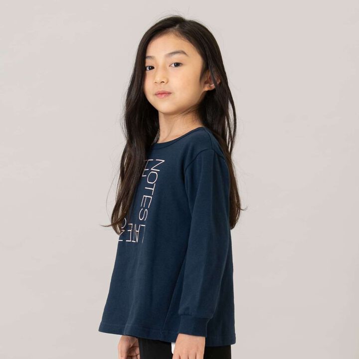 Sweatshirt Print A-Line Pullover,Navy, medium image number 6