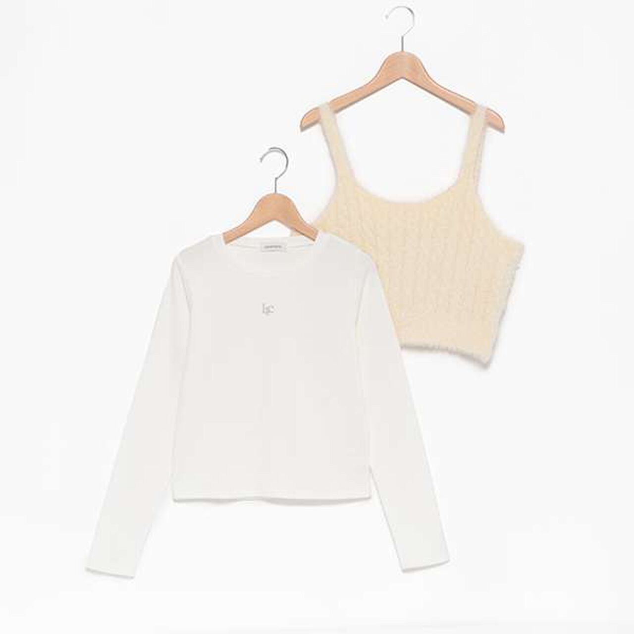 Washable Shaggy Vest Inner Set,Light gray, large image number 14