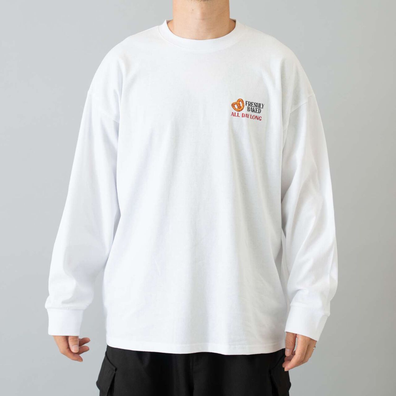 [Matching with Dad Outfit] Link Assortment Transfer Wide Long Sleeve T-Shirt,Blue, large image number 5