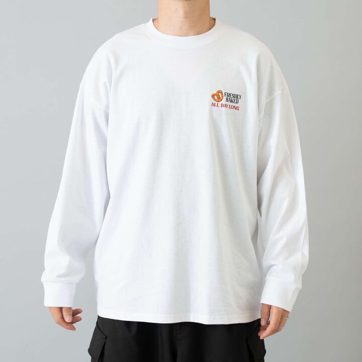 [Matching with Dad Outfit] Link Assortment Transfer Wide Long Sleeve T-Shirt,Blue, medium image number 5