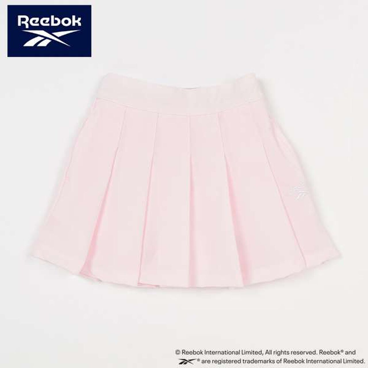 Reebok Logo Pleated Skirt Shorts,Light pink, large image number 1