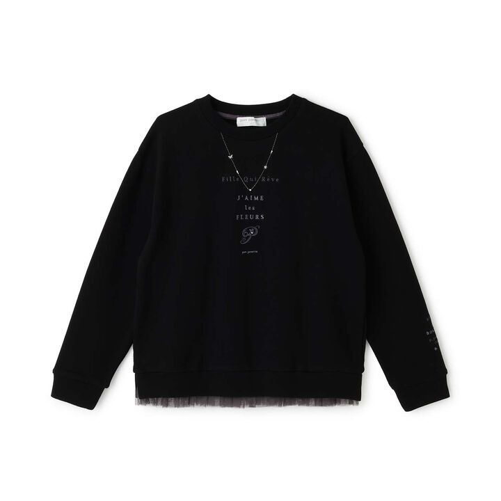 Necklace Logo Top,Black, medium image number 0