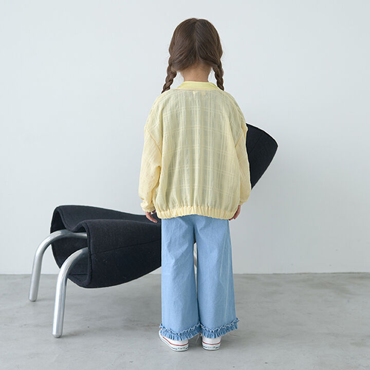 [Set Up Available] Sheer Oversized Silhouette Jacket,Lemon yellow, medium image number 4