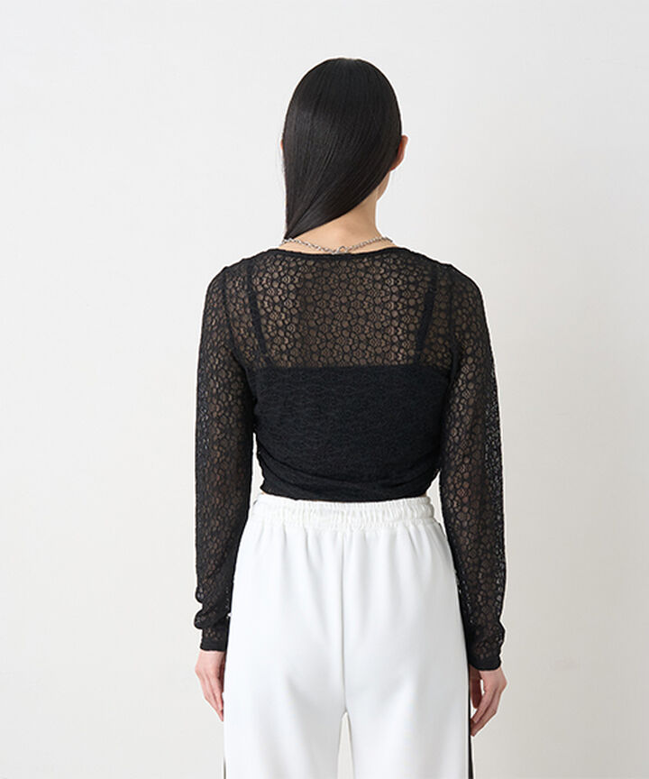 Lace Cardigan Ensemble,Black, medium image number 12