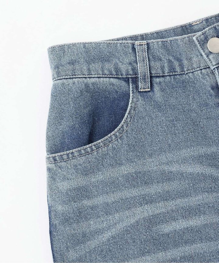 Lace Pocket Denim Pants,Deep blue, medium image number 7