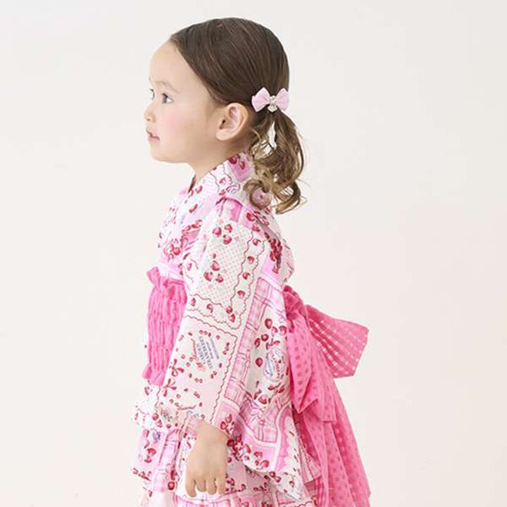 Mini Ribbon Hair Clip Set of 2,Lavender, medium image number 9