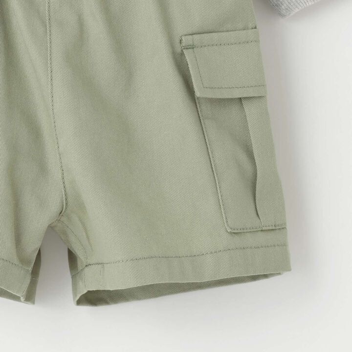 Suspender Cargo Pants Set,Gray, medium image number 6