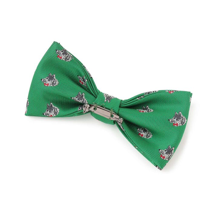 Wolf Pattern Bow Tie,Green, medium image number 1