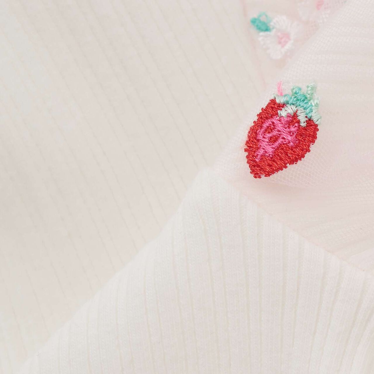Strawberry Embroidery Tulle Docking Dress,Sax blue, large image number 7