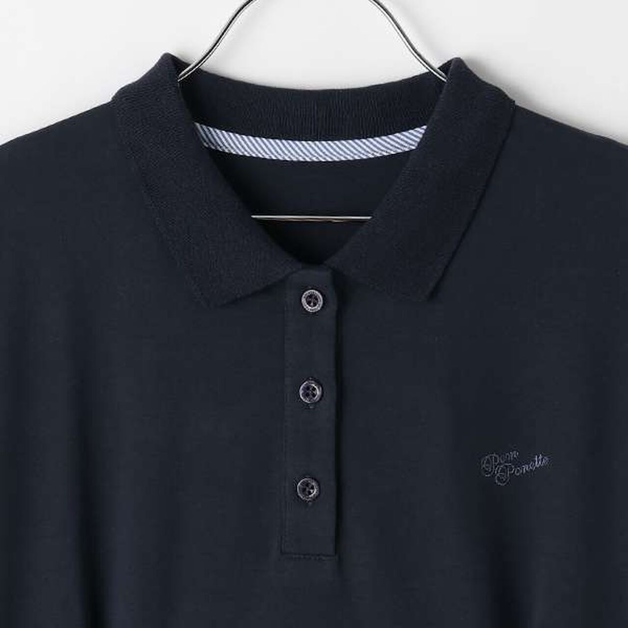 Cool Touch Polo Collar One-Piece Dress,Navy, large image number 7