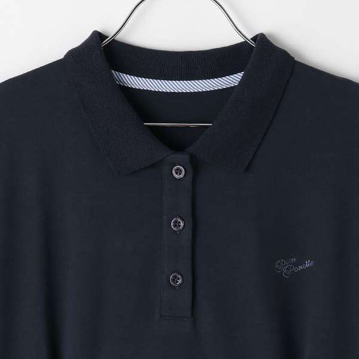 Cool Touch Polo Collar One-Piece Dress,Navy, medium image number 7