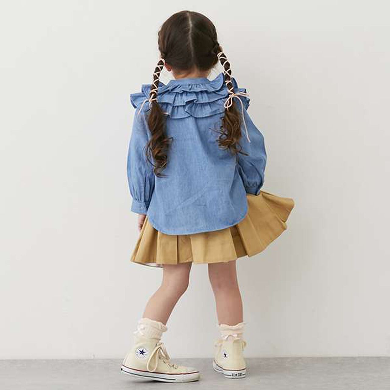 [Link] Volume Tuck Skirted Shorts (Kids),Blue, large image number 6