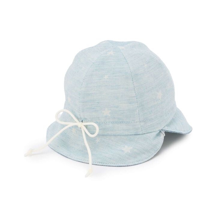 ☆Organic Gauze Reversible Hat [Made in Japan],Blue, medium image number 1