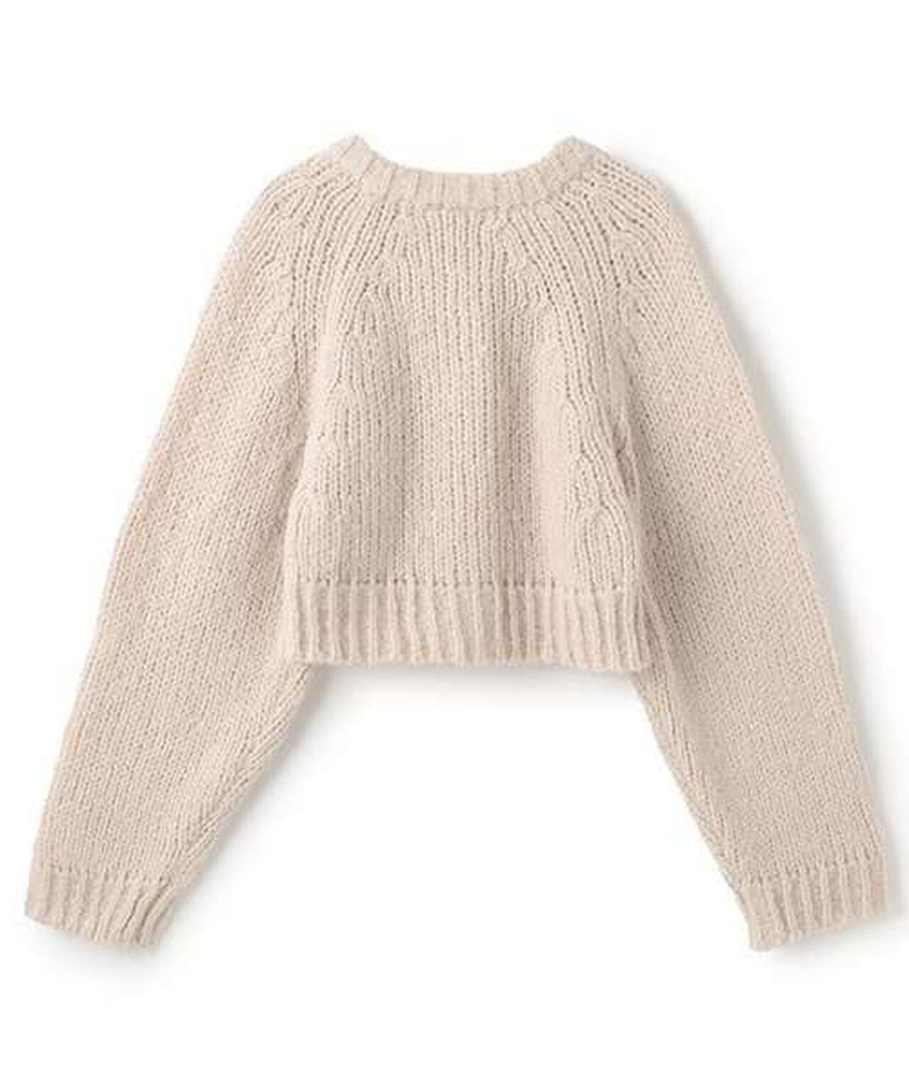 Short Knit Cardigan,Ivory, large image number 1