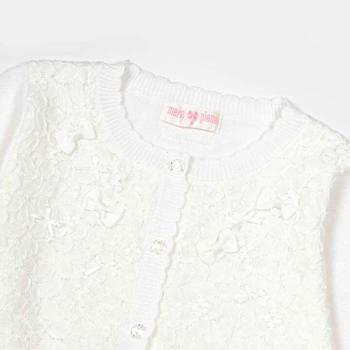 Lace Knit Bolero,Off white, medium image number 2