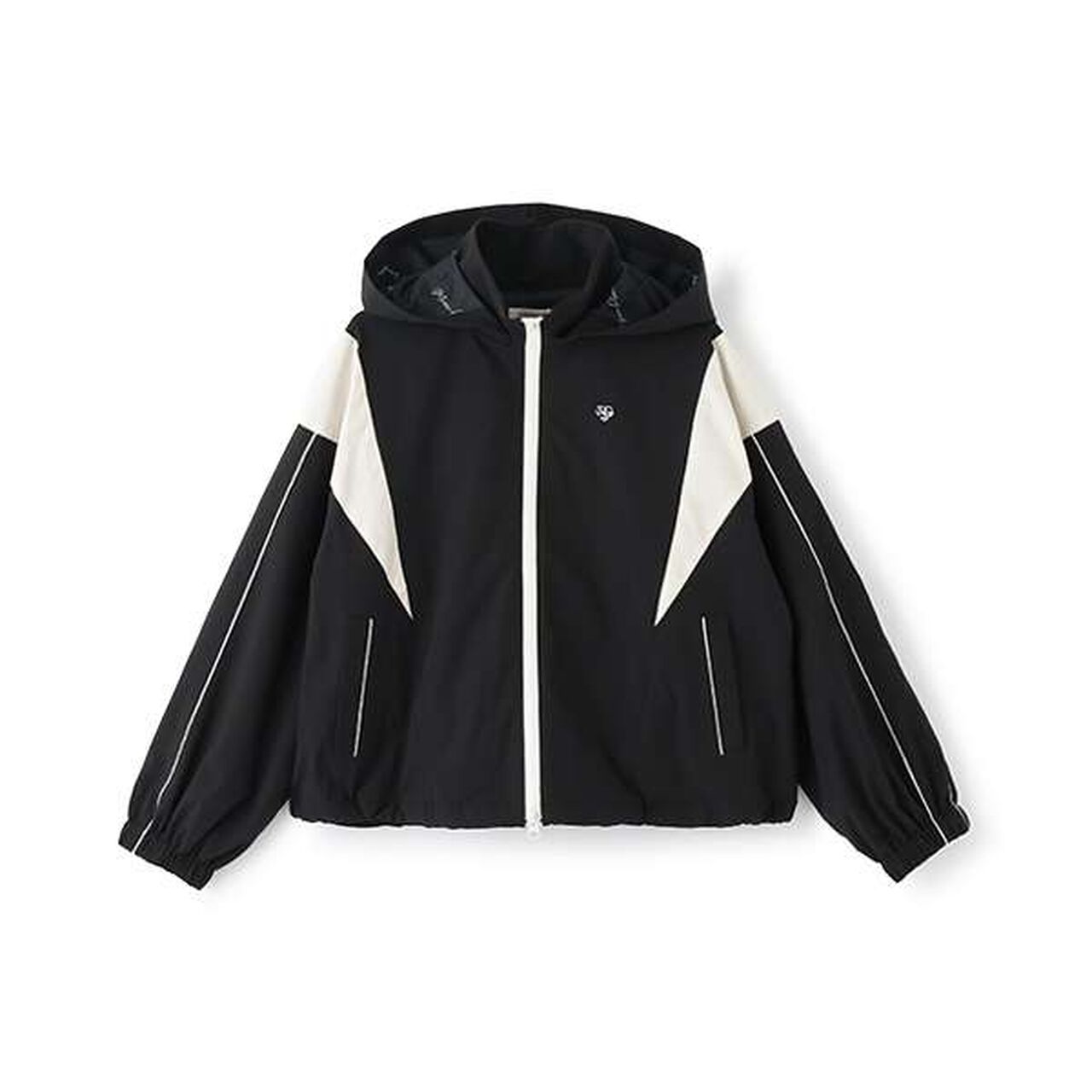 Water-Repellent Color Block Track Jacket,Black, large image number 7