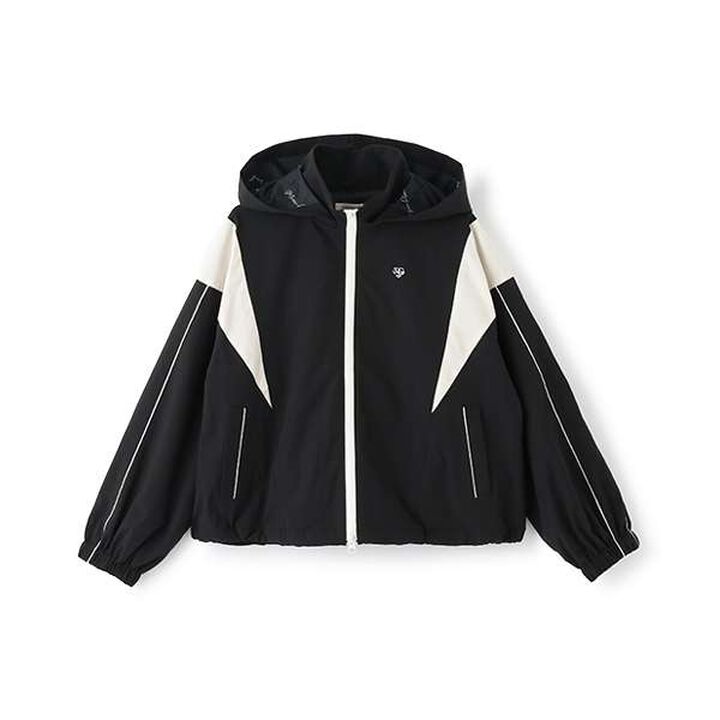 Water-Repellent Color Block Track Jacket,Black, medium image number 7