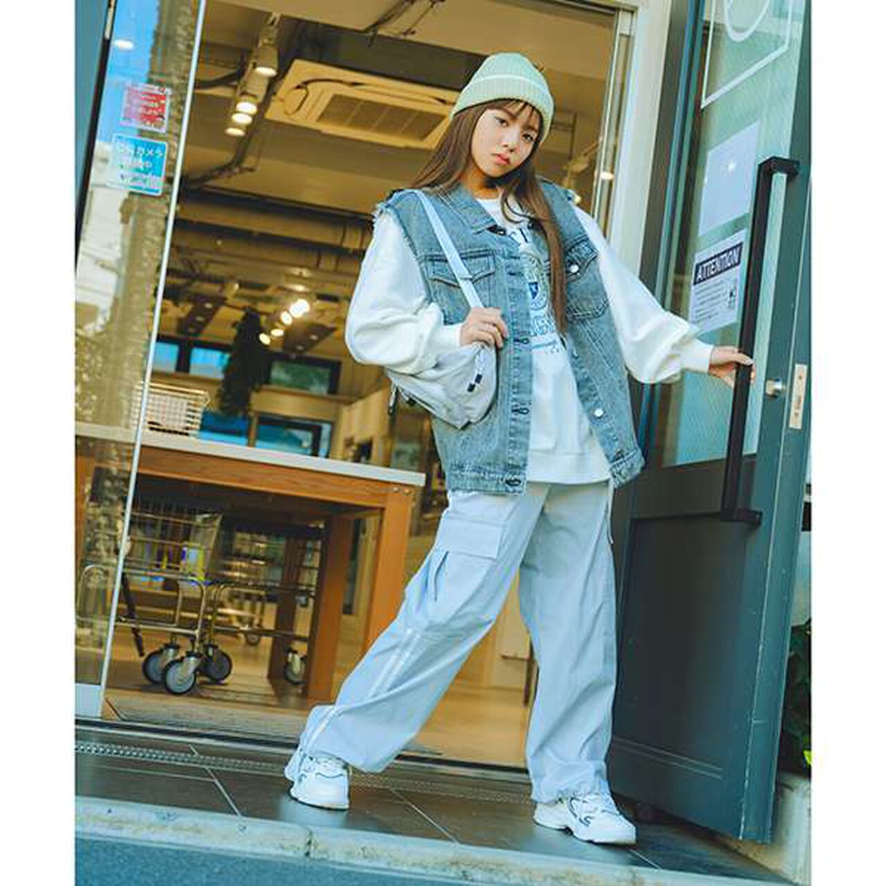 [LTXC] Denim Vest,Blue, large image number 2