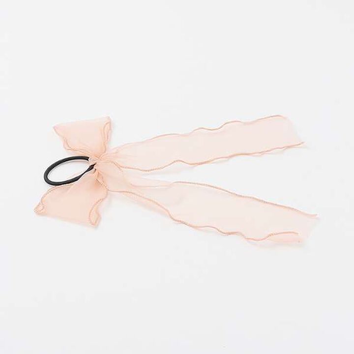 Chiffon Ribbon Hair Tie,Pink, medium image number 1
