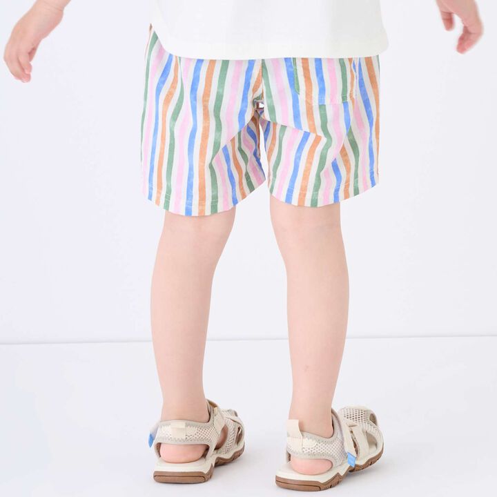 [Nylon] Land and Water Use Half-Length Shorts,Striped, medium image number 1