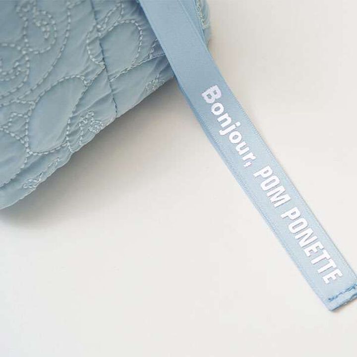 Mint-kun All-Over Pattern Embroidered Drawstring Tote,Sax blue, medium image number 5