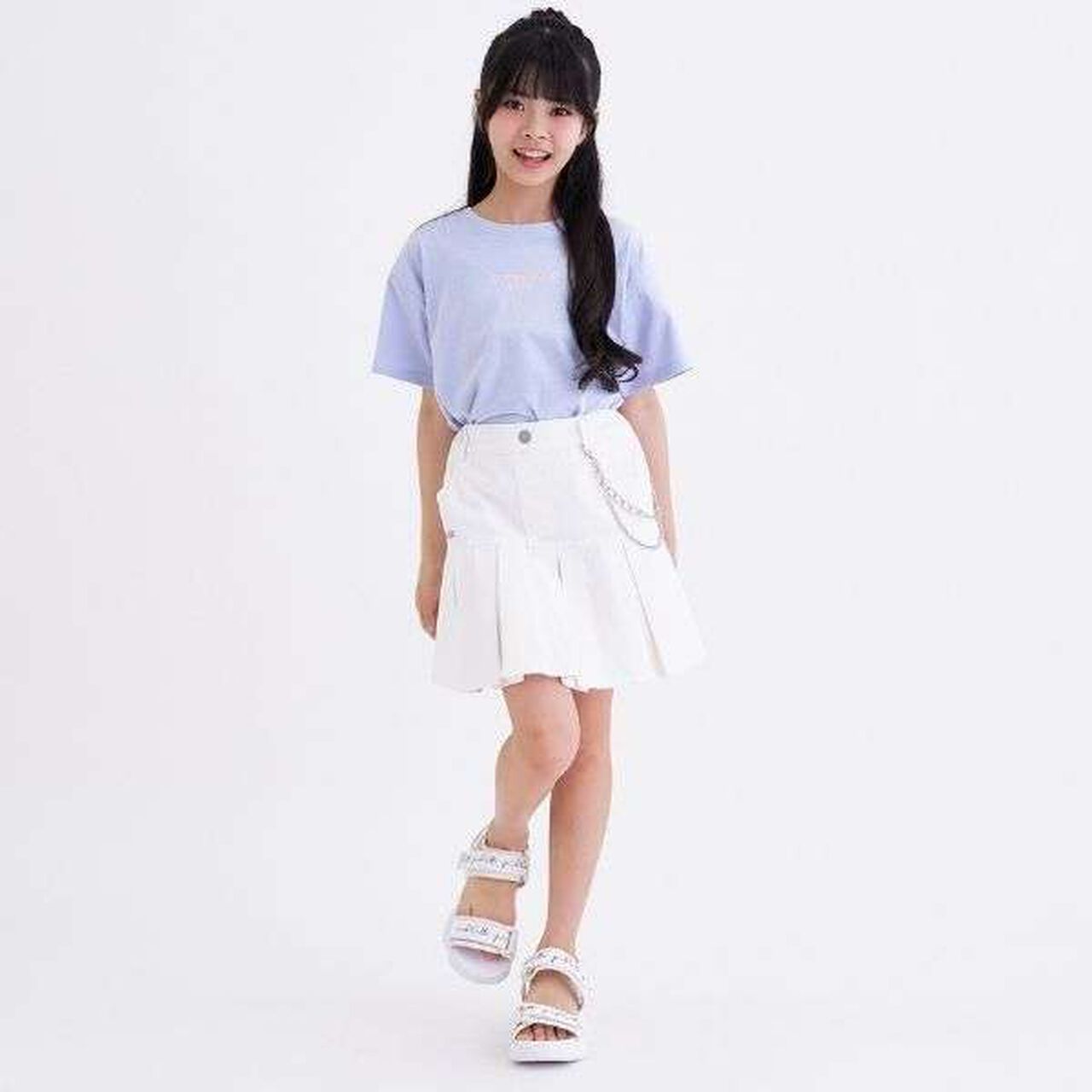[Daily Price] 100% Cotton Patch-Style Short Sleeve T-Shirt,Ivory, large image number 4