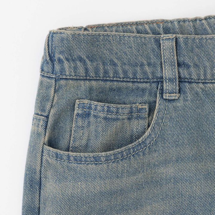 [LTXC] Distressed Denim Wide Pants,Sax blue, medium image number 18
