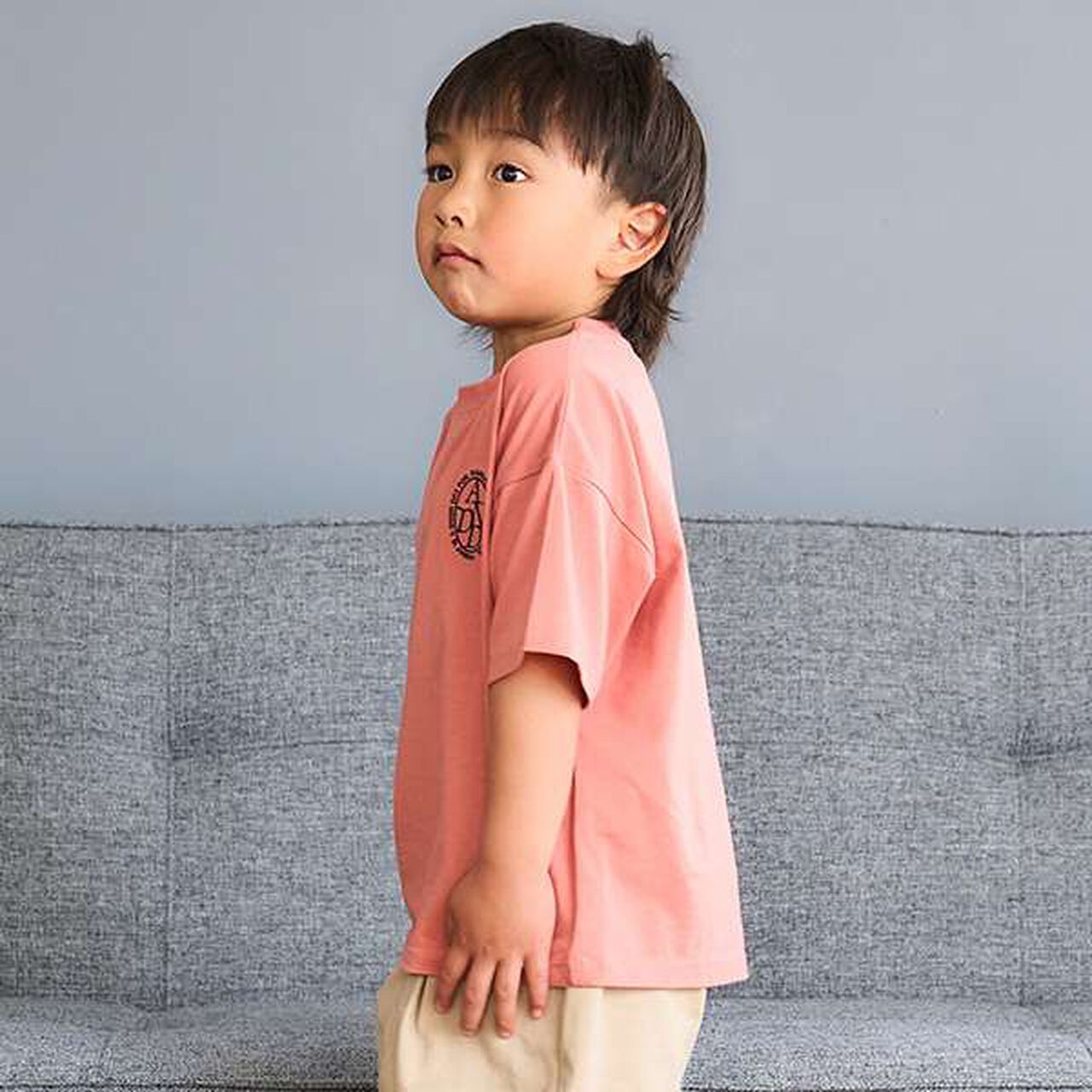 [100% Cotton 365D.] Wide T-Shirt with Embroidery,White, large image number 4