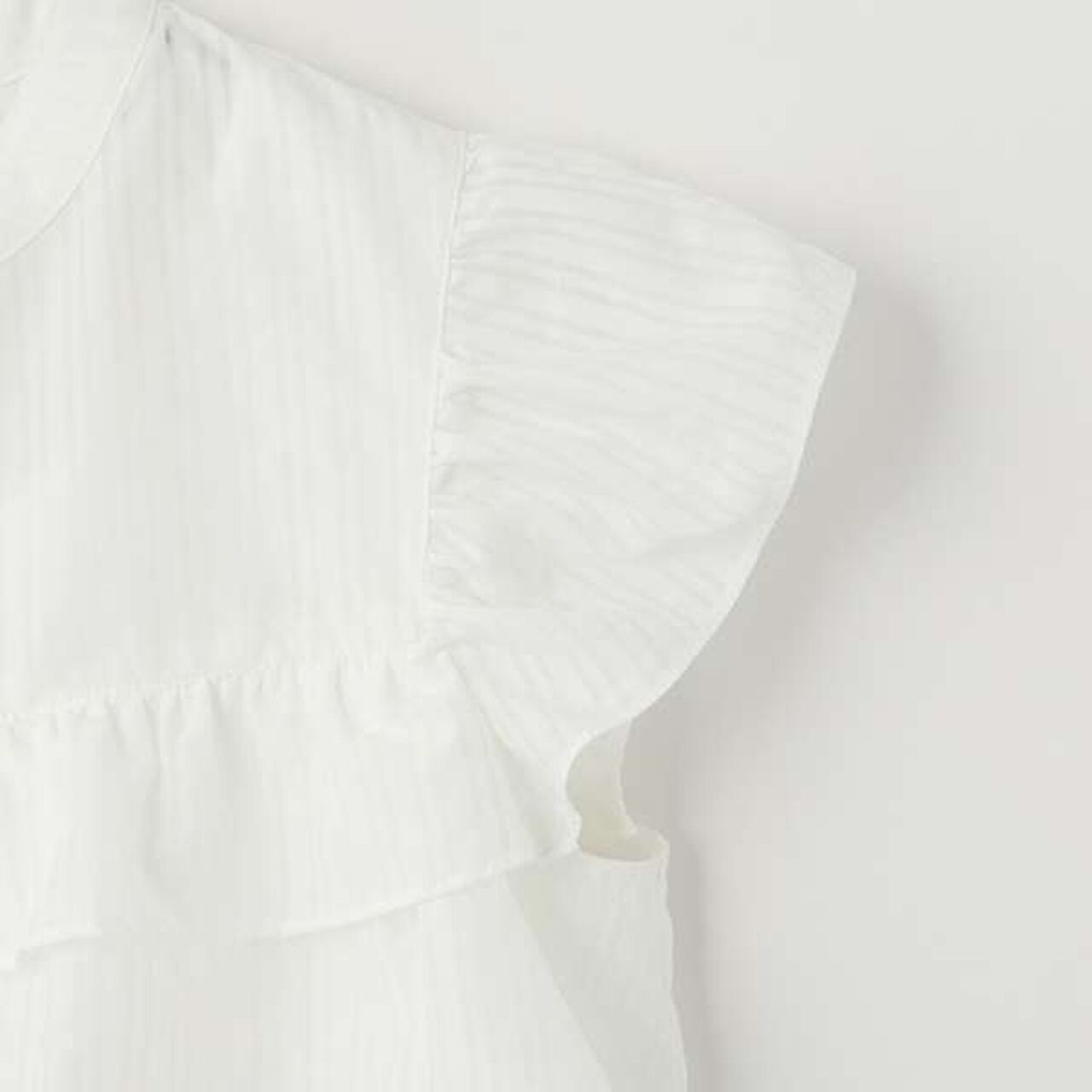 Frill Blouse,White, large image number 7