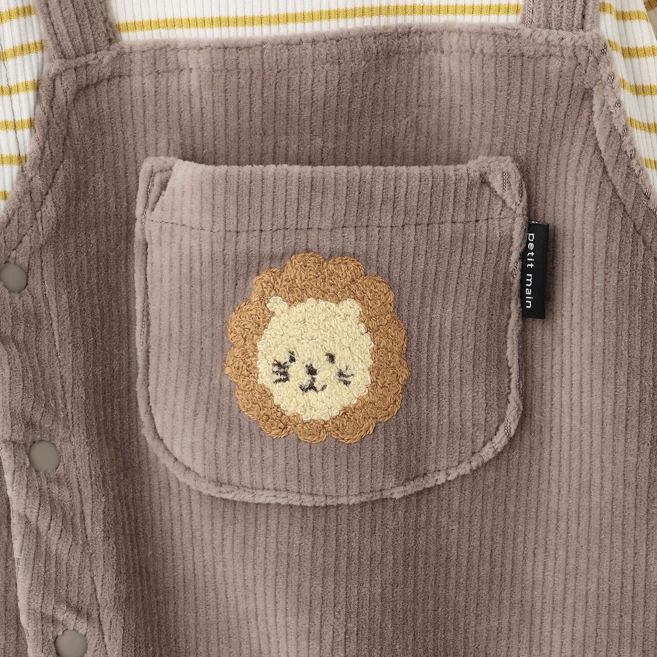 Animal-Style Overall Coverall,Beige, large image number 10