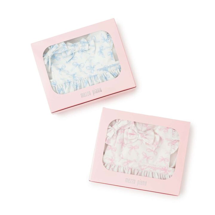 Ribbon Pattern Apron & Headband Set [Box Included],Pink, medium image number 9