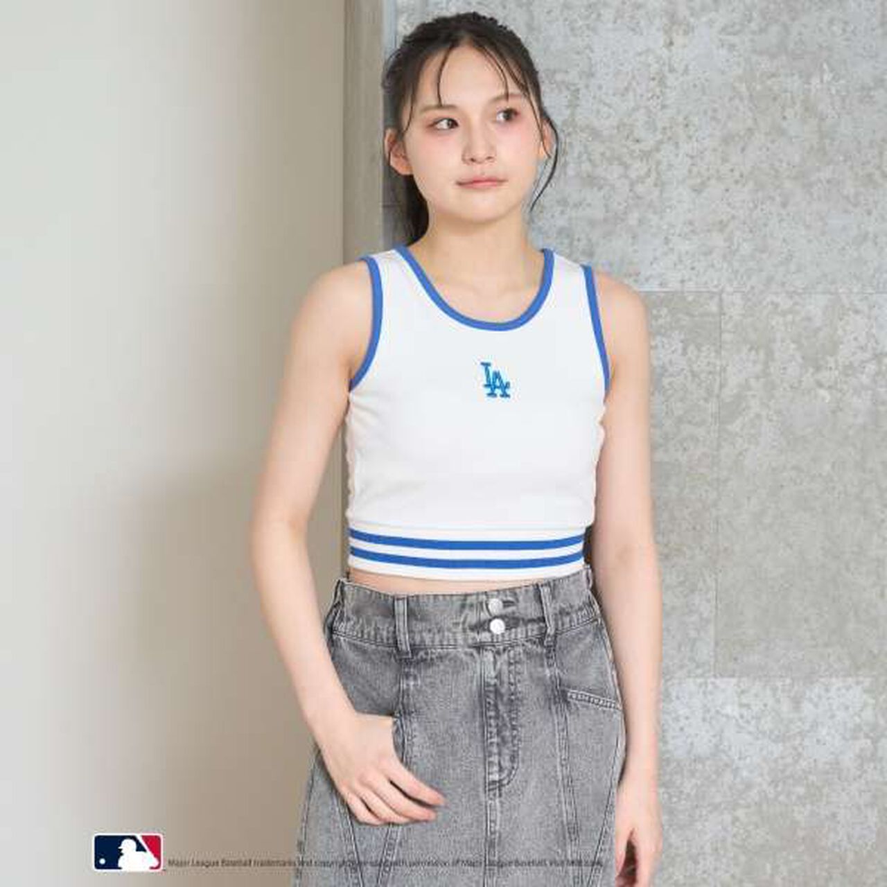 [MLB] Quick-Dry Tank with Cup,Off white, large image number 0