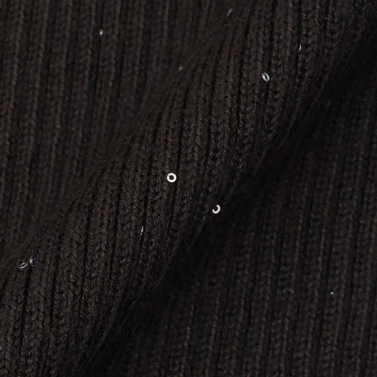 亮片閃光布開襟衫,黑色, large image number 5