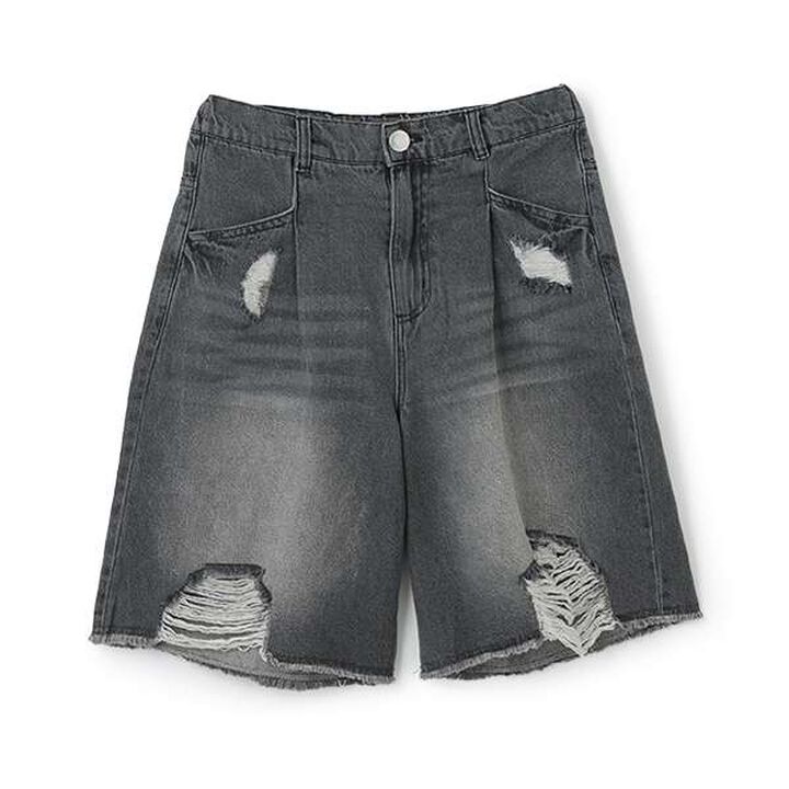 [LTXC] Tuck Half Denim Pants,Black, medium image number 13