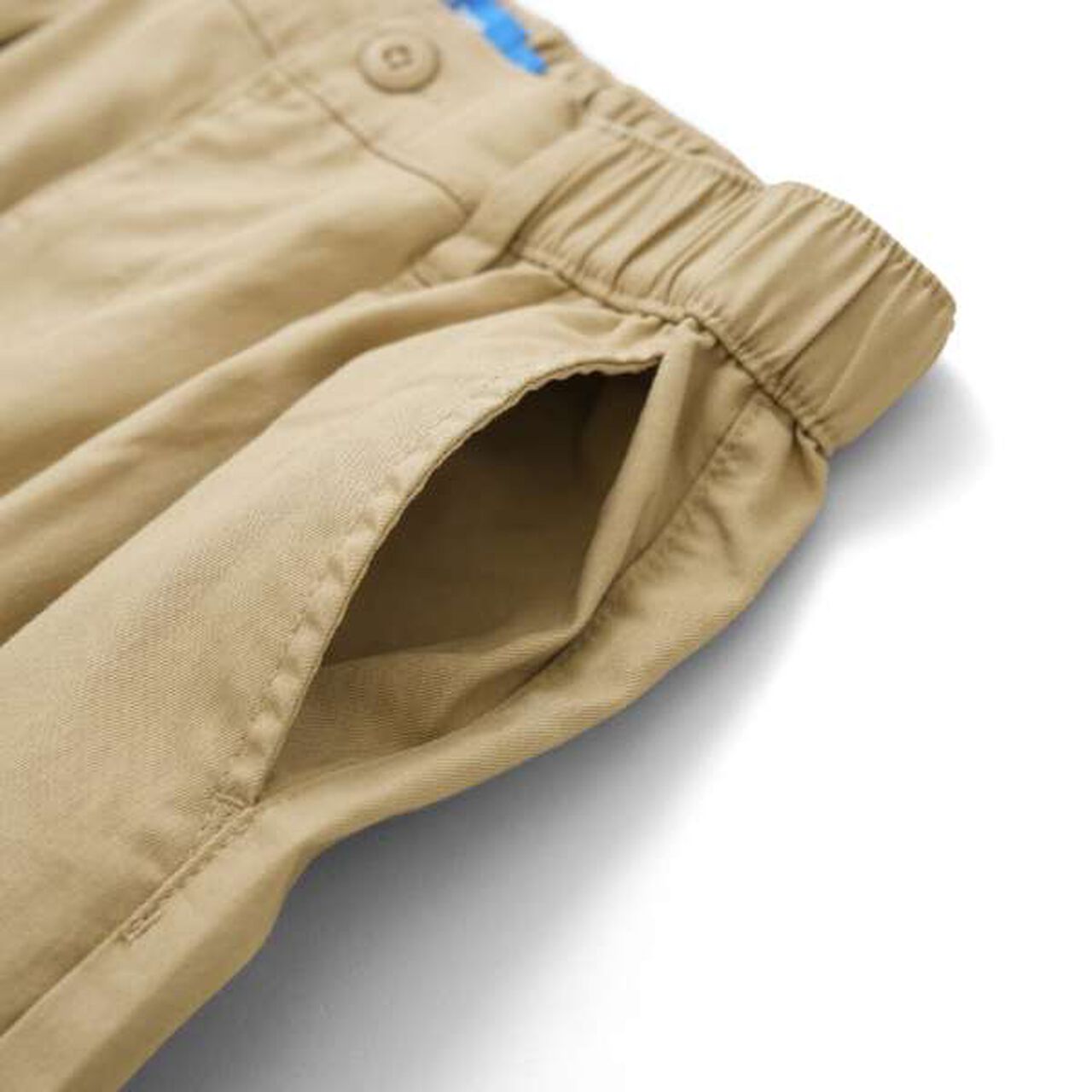 Cotton-Poly Stretch Twill Tuck Pants,Khaki, large image number 2