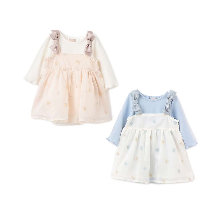 Link Floral Embroidery Outfit Set,Light pink, medium image number 11